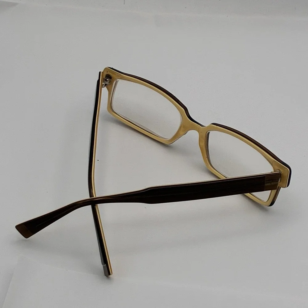 Harry Lary's Jaxxy eyeglasses Banana Brown Vintage Rare 51 18 307